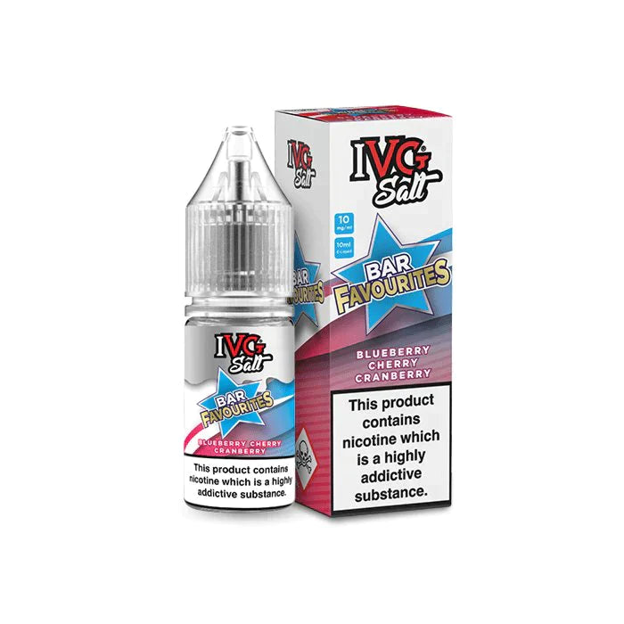 IVG SALTS - BAR FAVOURITES - BLUEBERRY CHERRY CRANBERRY- 10ML