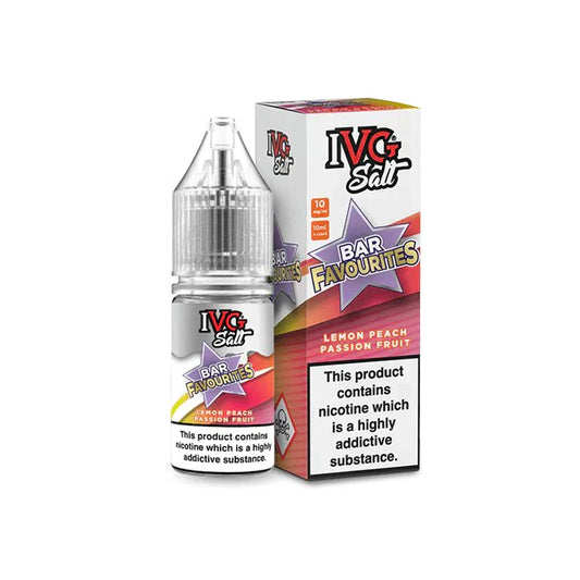 IVG SALTS - BAR FAVOURITES - LEMON PEACH PASSION FRUIT - 10ML