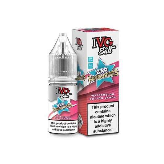 IVG SALTS - BAR FAVOURITES - WATERMELON COTTON CANDY - 10ML