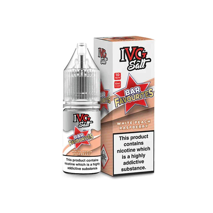 IVG SALTS - BAR FAVOURITES - WHITE PEACH RASPBERRY - 10ML