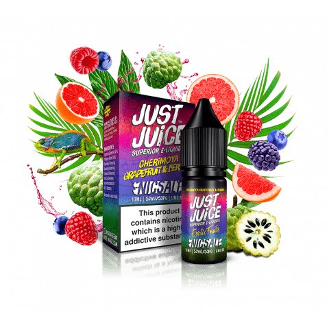 JUST JUICE - CHERIMOYA, GRAPEFRUIT & BERRIES - 10ML NIC SALTS (BOX OF 5)