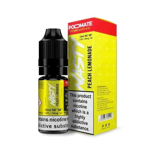 NASTY JUICE PODMATE - PEACH LEMONADE - 10ML NIC SALT- Box of 10