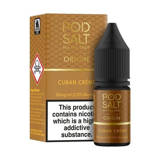 POD SALT - CUBAN CREME - 10ML NIC SALT (BOX OF 5)