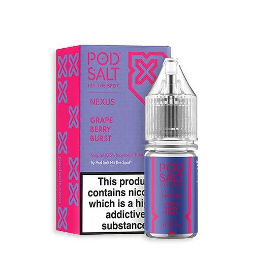 POD SALT - NEXUS - GRAPE BERRY BURST - 10ML NIC SALT- Pack Of 5