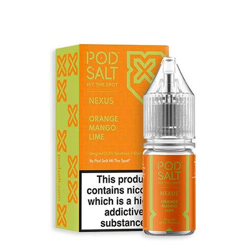 POD SALT - NEXUS - ORANGE MANGO LIME - 10ML NIC SALT- Pack Of 5