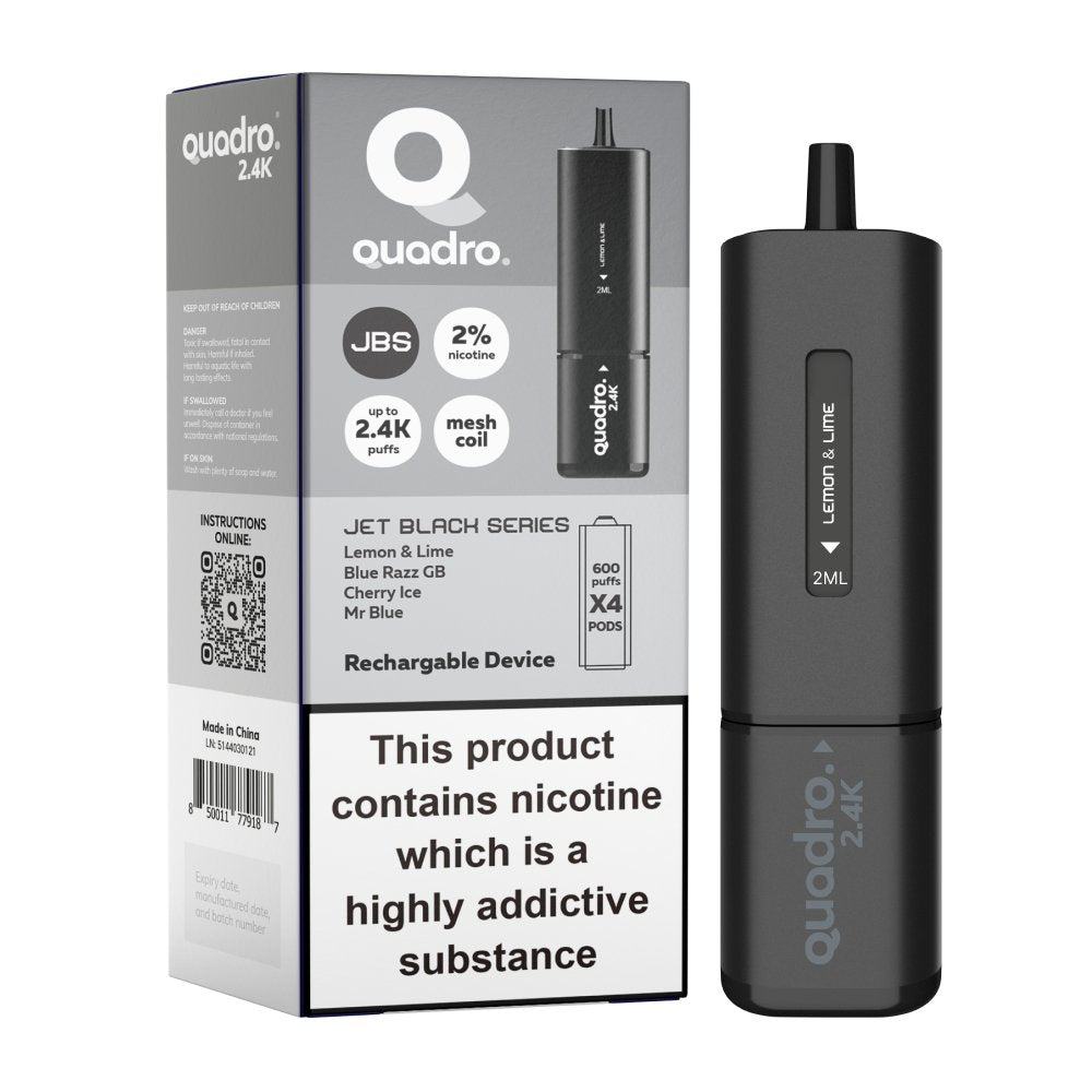 Quadro 2400 Puffs 4 in 1 Disposable Vape Pod Box of 5 - Vaperdeals