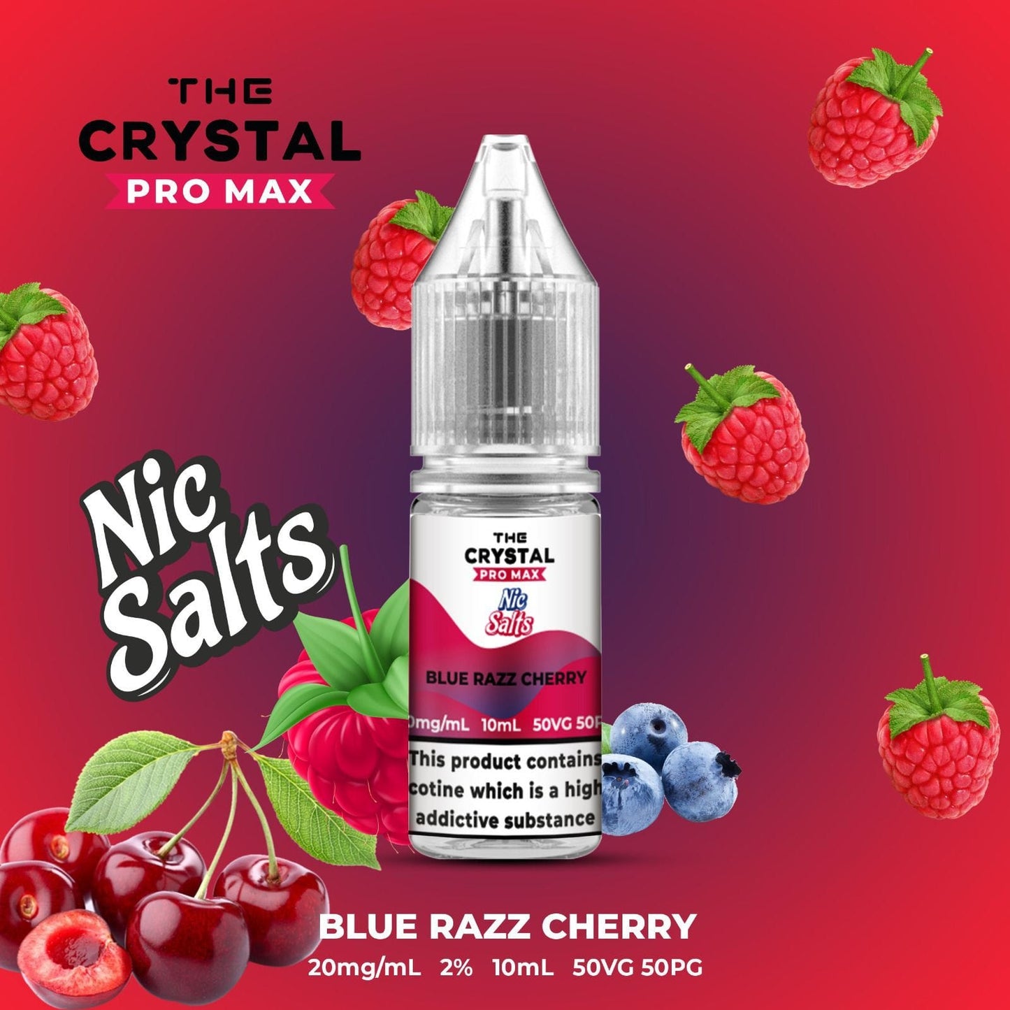 The Crystal Pro Max Vape Nic Salts 10ml - Box of 10 - Vaperdeals