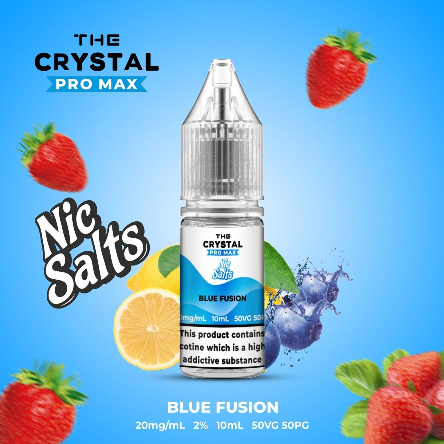 The Crystal Pro Max Vape Nic Salts 10ml - Box of 10 - Vaperdeals