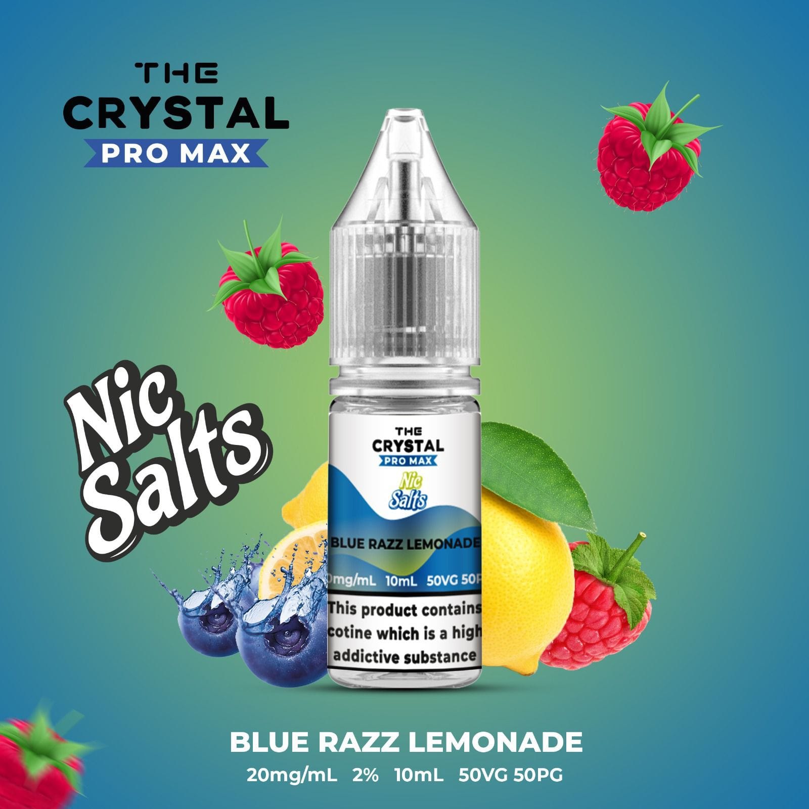 The Crystal Pro Max Vape Nic Salts 10ml - Box of 10 - Vaperdeals