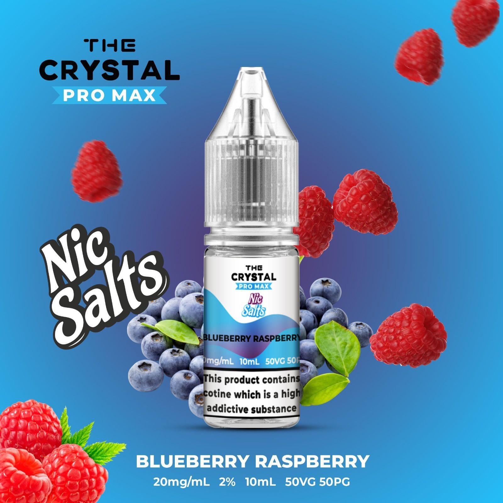 The Crystal Pro Max Vape Nic Salts 10ml - Box of 10 - Vaperdeals