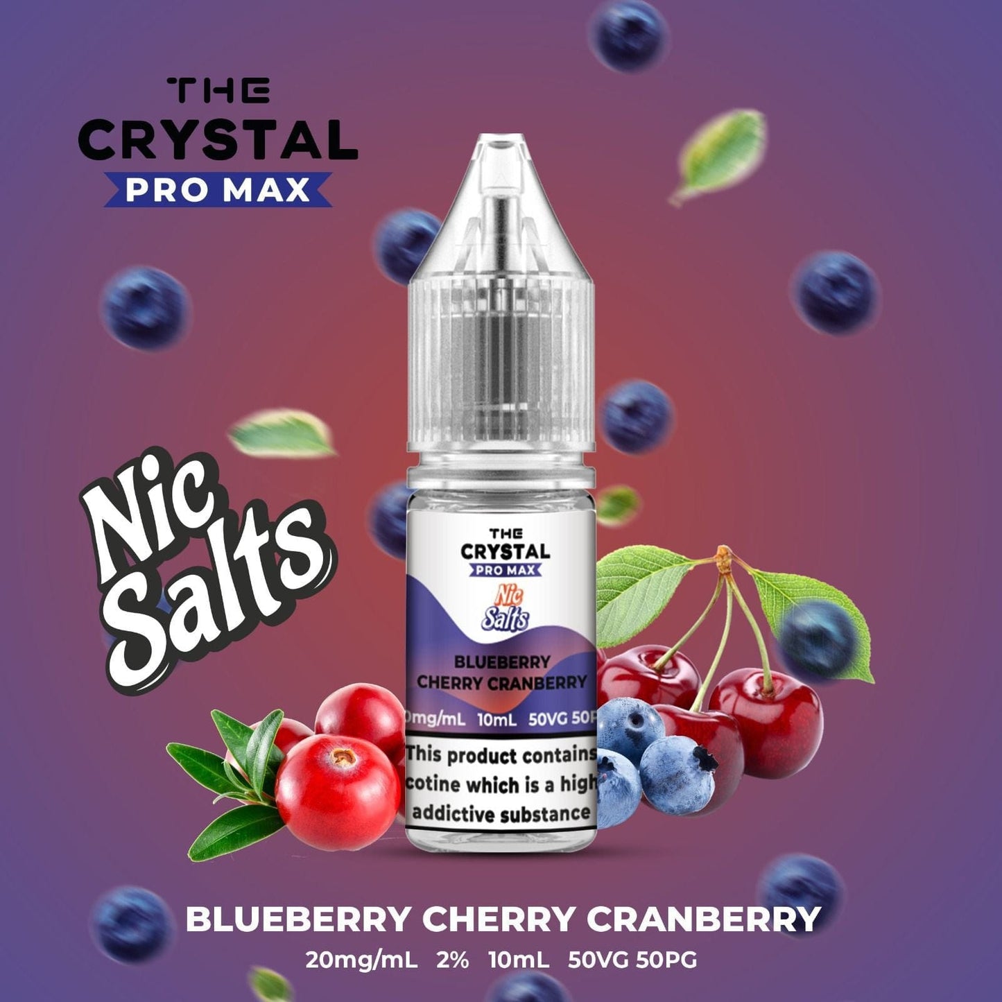 The Crystal Pro Max Vape Nic Salts 10ml - Box of 10 - Vaperdeals