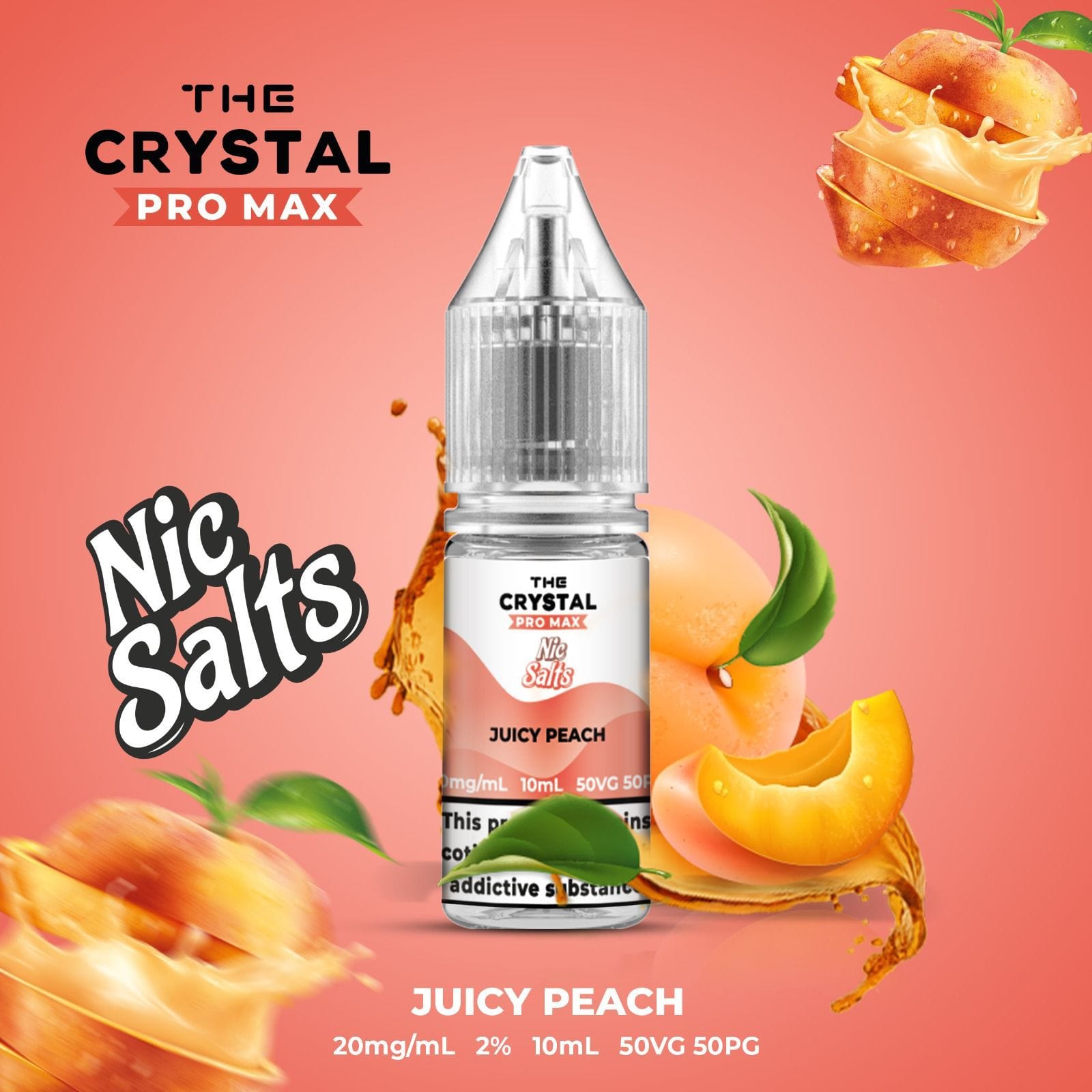 The Crystal Pro Max Vape Nic Salts 10ml - Box of 10 - Vaperdeals